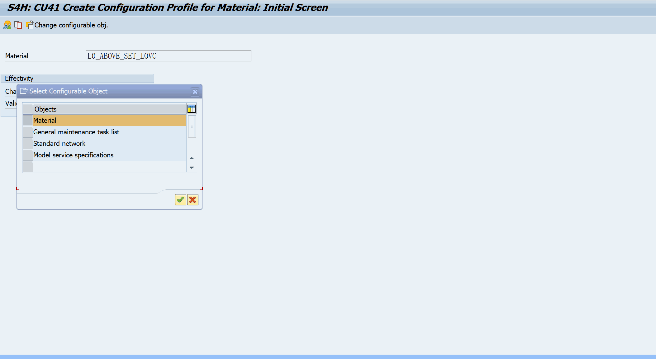 Configuration profile in CU41