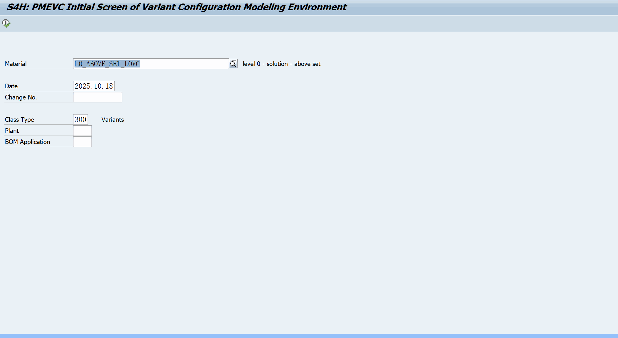 Configuration profile in PMEVC (Fiori)